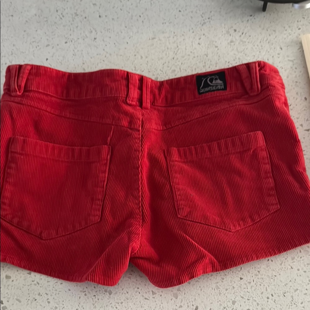 Quiksilver Bright Red Corduroy Shorts